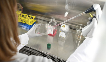 Eine Forscherin im Labor